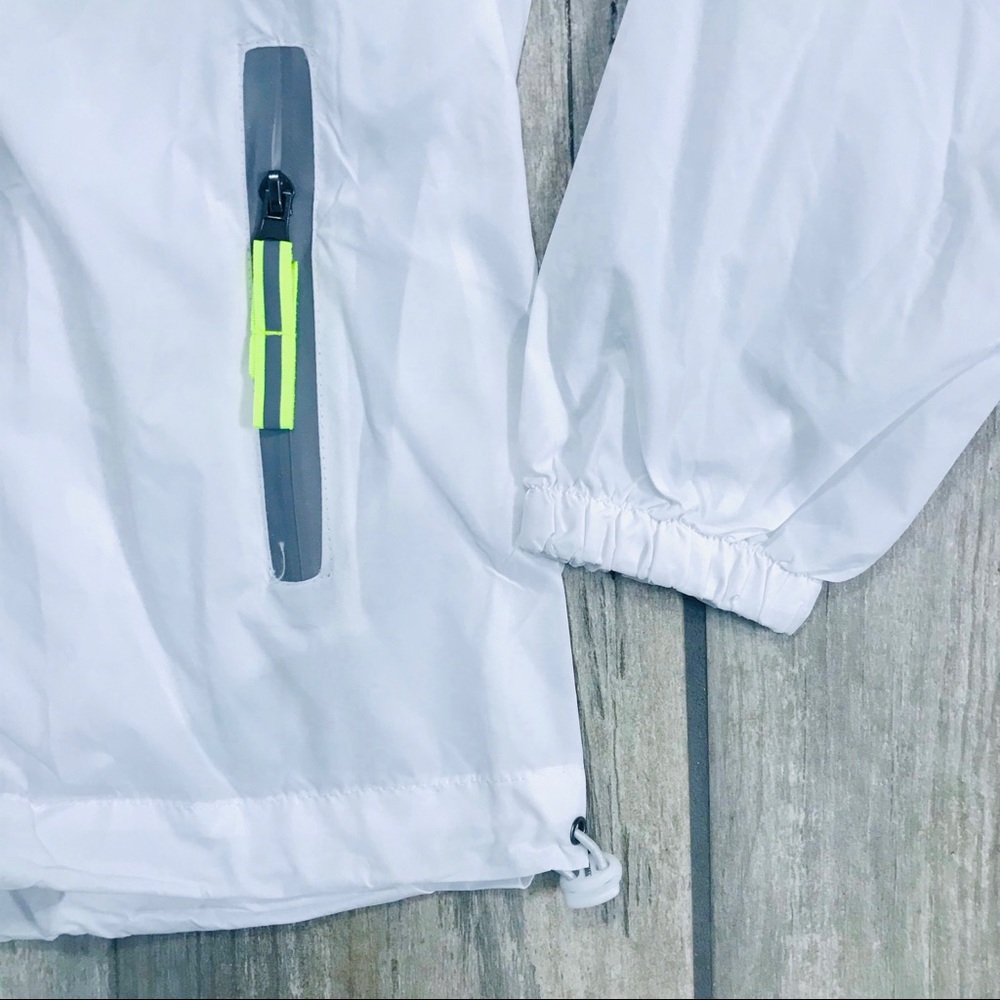Bright White Ultralight Windbreaker Running Jacket - Picture 2 of 4
